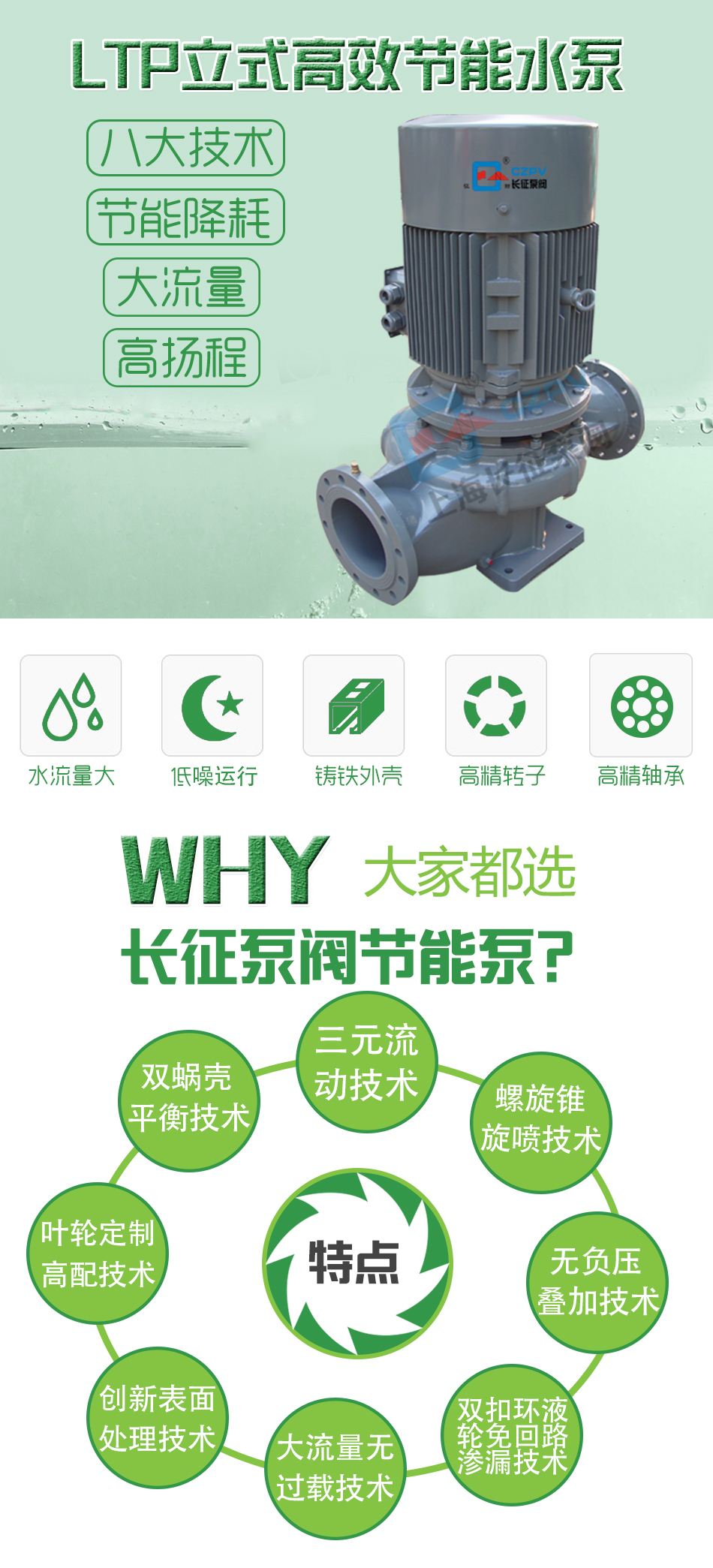LTP立式高效節能循環水泵詳細信息
